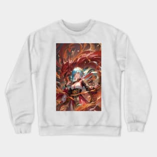 Orochi Splendor: Colorful and Exquisitely Detailed Snake-Dragon Crewneck Sweatshirt